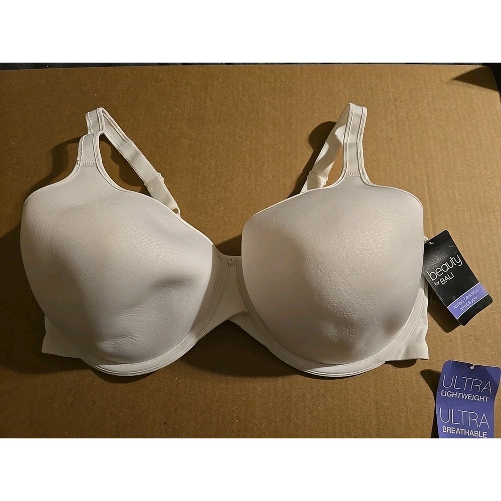 Beauty By Bali Ultra Lightweight‎ Breathable Shaping Bra Size 42DD White